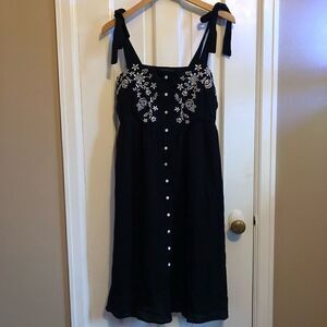 Black button down dress  